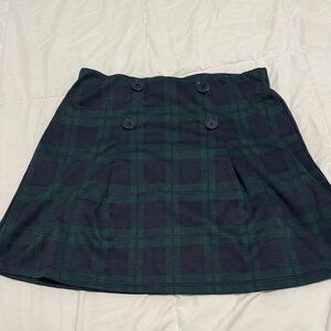 Plaid Button-Front Women's Skirt